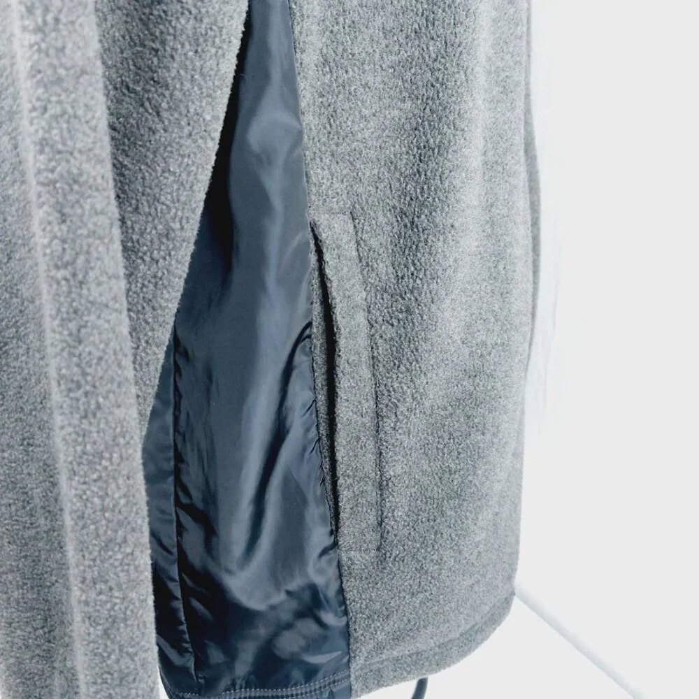 Apt. 9 Men's Black Gray Mock Neck Shell Fleece Full Zip Jacket Size L